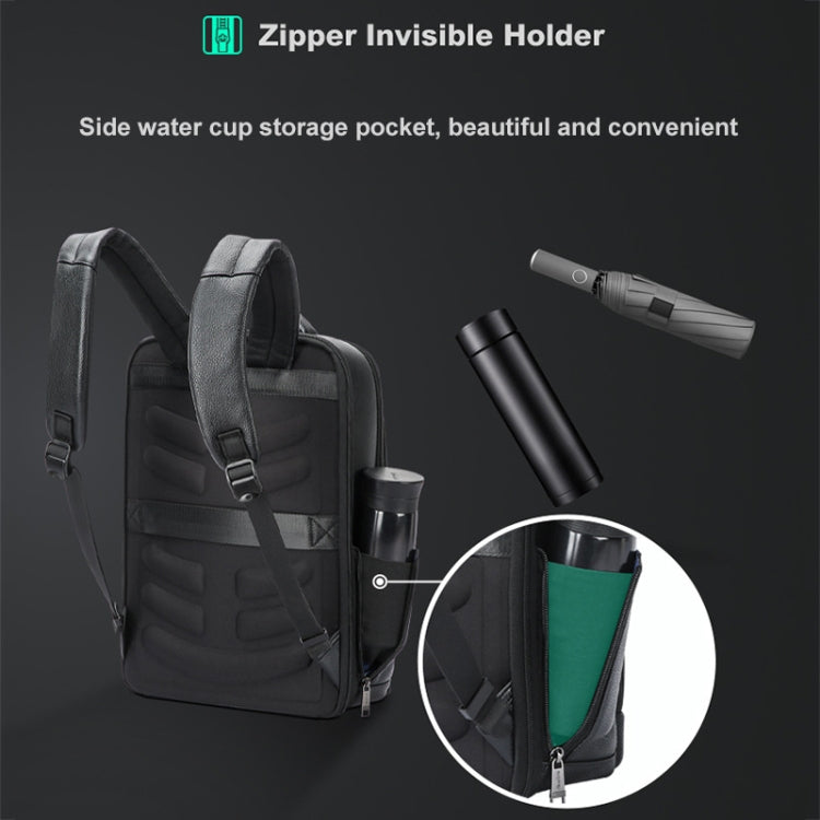Zaino lavoro in pelle bovina con porta USB e Type-C