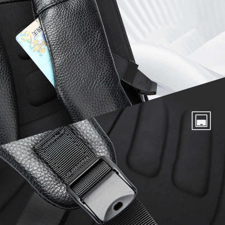 Zaino lavoro in pelle bovina con porta USB e Type-C