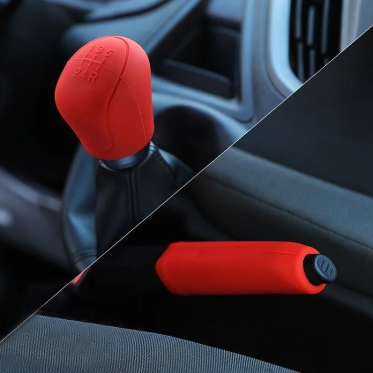 Copertura protettiva per leva del cambio automatico manuale in silicone automobilistico, Gear Shift Black, Gear Shift Gray, Gear Shift Red, Gear Shift Blue, Gear Shift Beige, Gear Shift Yellow, Handbrake Black, Handbrake Gray, Handbrake Red            ...