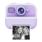 Fotocamera per stampa termica per bambini con doppia fotocamera Pixel M8 da 2,4 pollici 1080P HD 2400W, Pink, Blue, Purple, Pink+32GB, Blue+32GB, Purple+32GB