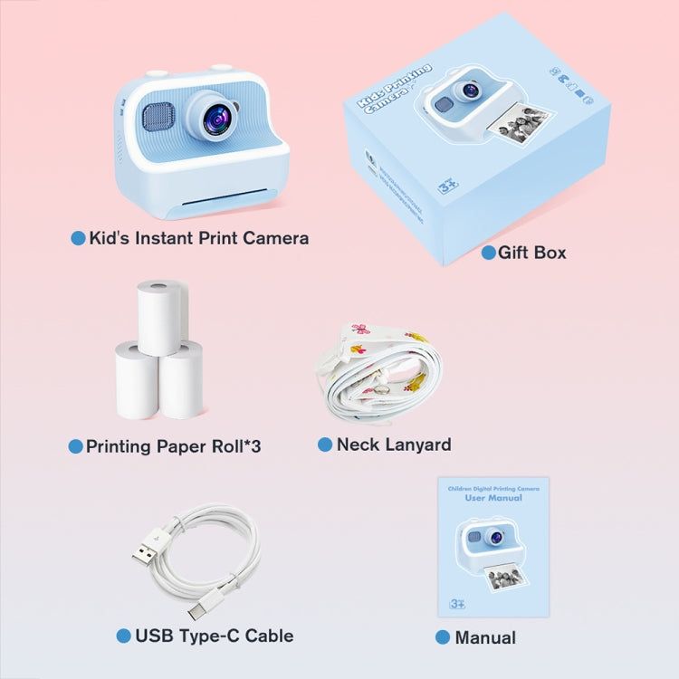 Fotocamera per bambini con stampa termica 2,4" 1080P HD