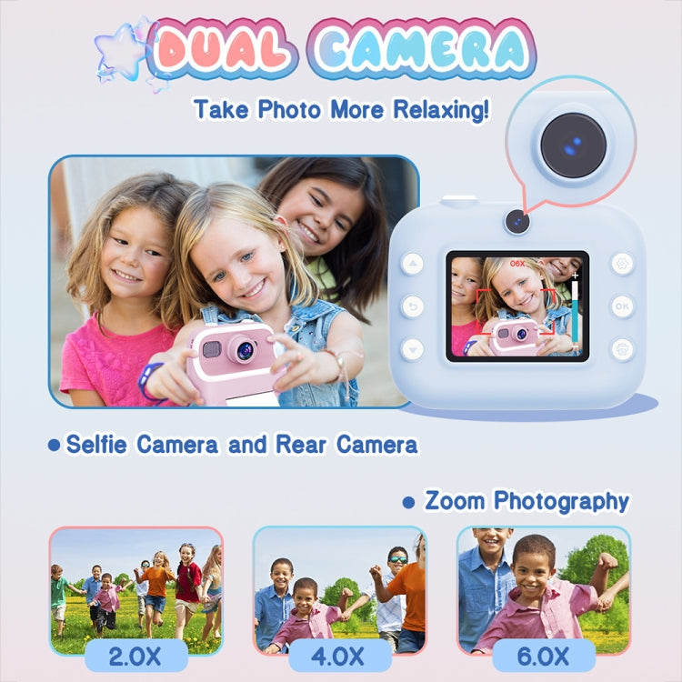 Fotocamera per bambini con stampa termica 2,4" 1080P HD