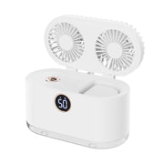 WT-818 Raffreddatore per umidificazione con luce notturna con display digitale intelligente a spruzzo a doppia foglia