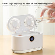 WT-818 Raffreddatore per umidificazione con luce notturna con display digitale intelligente a spruzzo a doppia foglia