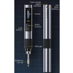Set di saldatori portatili a temperatura costante FNIRSI, HS-02A Standard-B Round Tip, HS-02A Standard 6 Head, HS-02A Upgrade B+C2C Line+90W US Plug, HS-02A Upgrade B+C2C Line+100W US Plug+EU Adapter, HS-02A Upgrade 6 Head+C2C Line+90W US Plug         ...