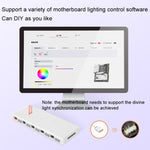 COOLMOON AM10 ARGB+PWM Ventola splitter con controllo della temperatura a 10 porte doppie 5V 3Pin HUB