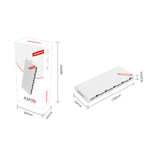 COOLMOON AM10 ARGB+PWM Ventola splitter con controllo della temperatura a 10 porte doppie 5V 3Pin HUB