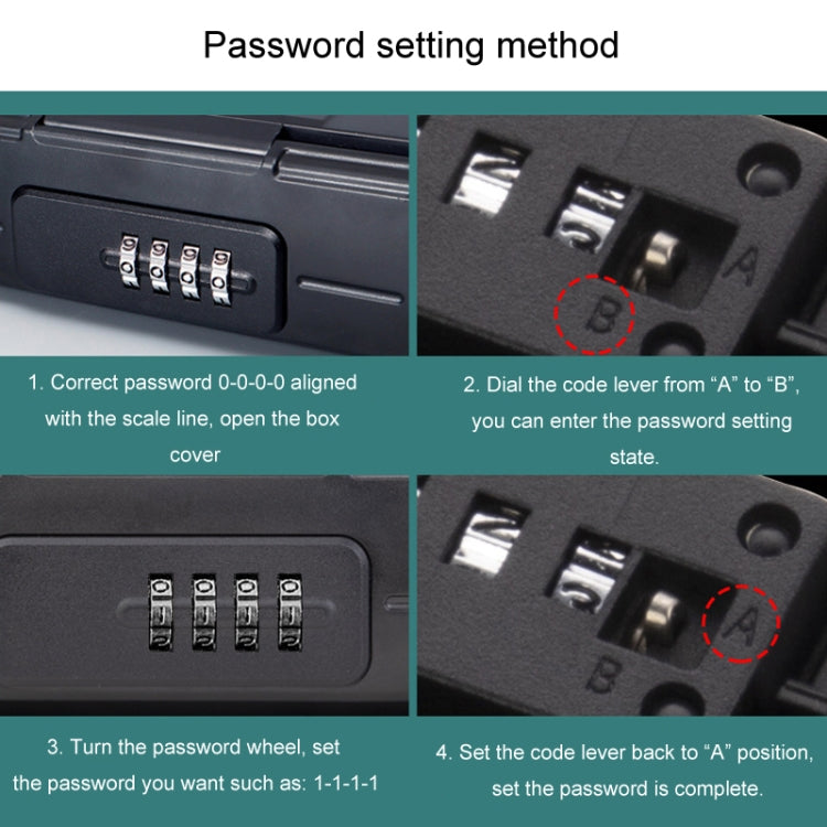 Cassetta di sicurezza impermeabile con sblocco a password