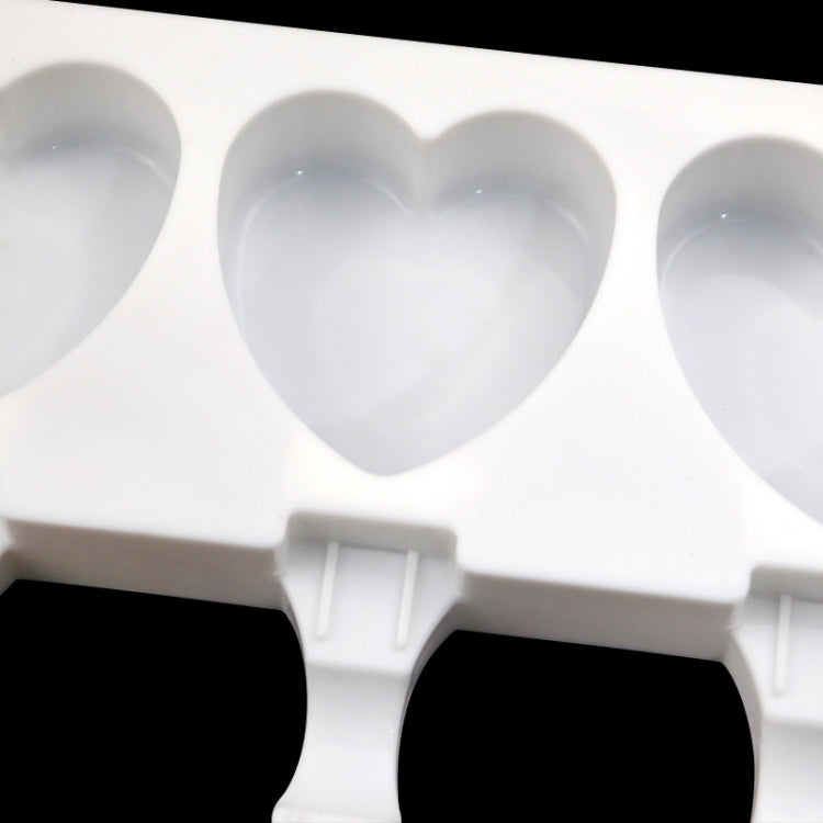 Stampo per budino fai-da-te modello gelato a forma di cuore con 3 griglie senza bastoncino, 3 Grids Heart