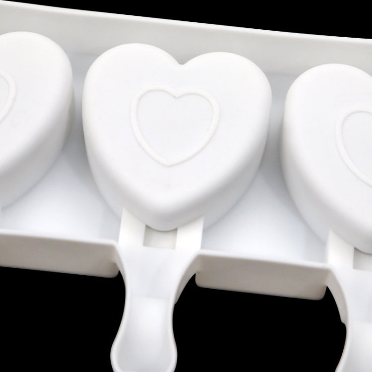 Stampo per budino fai-da-te modello gelato a forma di cuore con 3 griglie senza bastoncino, 3 Grids Heart