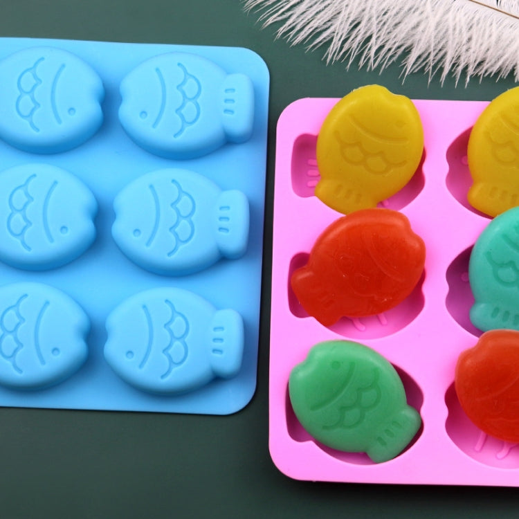Stampo per torta in silicone a forma di piccolo pesce a 6 griglie. Stampo per sapone fatto a mano, 6 Grids Little Fish