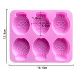 Stampo per torta in silicone a forma di piccolo pesce a 6 griglie. Stampo per sapone fatto a mano, 6 Grids Little Fish
