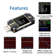 FNIRSI FNB38 Tester di protocollo di ricarica rapida con capacità del misuratore di tensione e corrente USB, FNB38