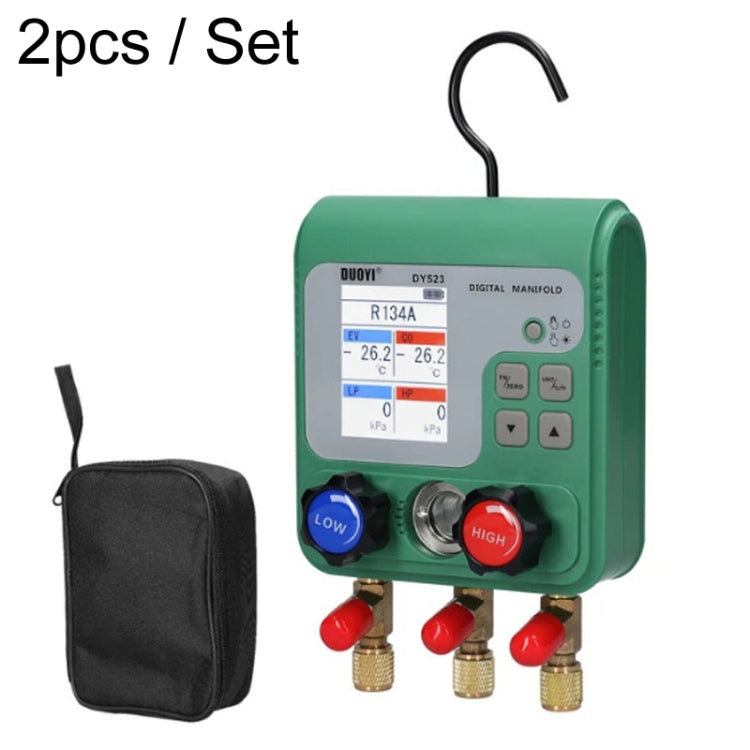 Misuratore di refrigerante elettronico per riparazione fluoro carica liquida manometro per vuoto automobilistico DUOYI DY523, 2pcs / Set, 11pcs / Set