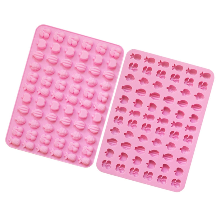 66 stampi per fondente in silicone per frutta a griglie, mini stampi per caramelle, 66 Grids Fruit