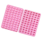 66 stampi per fondente in silicone per frutta a griglie, mini stampi per caramelle, 66 Grids Fruit
