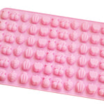 66 stampi per fondente in silicone per frutta a griglie, mini stampi per caramelle, 66 Grids Fruit