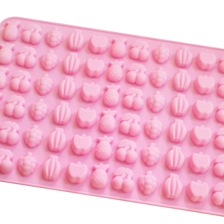 66 stampi per fondente in silicone per frutta a griglie, mini stampi per caramelle, 66 Grids Fruit