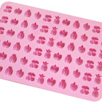 66 stampi per fondente in silicone per frutta a griglie, mini stampi per caramelle, 66 Grids Fruit