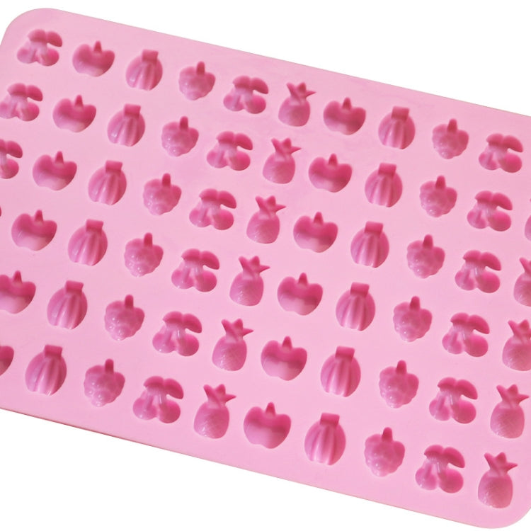 66 stampi per fondente in silicone per frutta a griglie, mini stampi per caramelle, 66 Grids Fruit