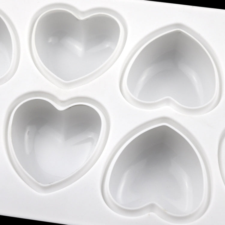 Stampo per cioccolato in silicone a forma di cuore con 8 griglie. Stampo per sapone aromatico fatto a mano, 8 Grids Heart