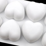 Stampo per cioccolato in silicone a forma di cuore con 8 griglie. Stampo per sapone aromatico fatto a mano, 8 Grids Heart