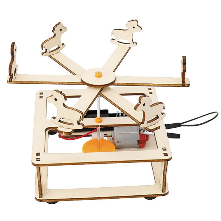 Modello di assemblaggio carosello elettrico Bambini Fai da te Scienza Tecnologia Produzione Giocattolo fatto in casa, Electrical Carousel