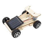 Auto solare fai da te in legno assemblaggio bambini giocattolo educativo scienza tecnologia creatore lavoro
