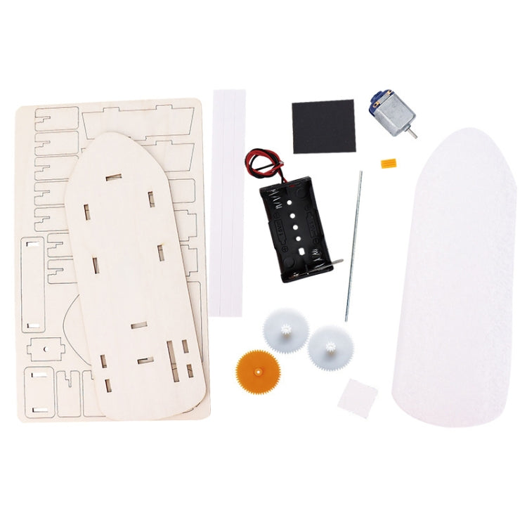 Kit di materiali per esperimenti in aula scientifica, modello di barca elettrica fatta in casa fai-da-te per bambini