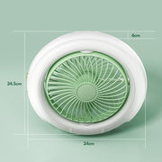 Ventilatore pieghevole da tavolo con luce notturna Mini ventilatore da campeggio appeso, Orange Basic, Green Basic, Orange Upgraded, Green Upgraded