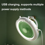Ventilatore pieghevole da tavolo con luce notturna USB