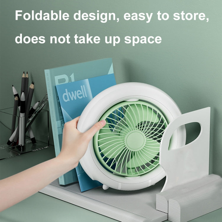 Ventilatore pieghevole da tavolo con luce notturna USB