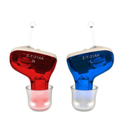 1 paio di amplificatori acustici per apparecchi acustici intrauricolari invisibili per anziani e non udenti, 1pair Black, 1pair Skin, 1pair Red and Blue