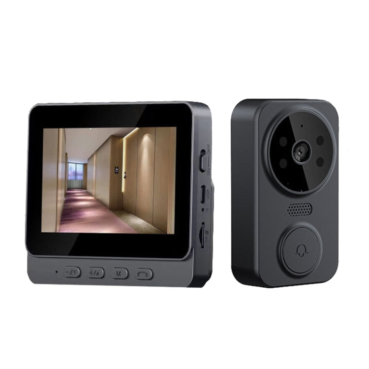 Campanello citofono visivo wireless 2.4G Schermo IPS da 4,3 pollici con visione notturna del monitor della fotocamera, M12
