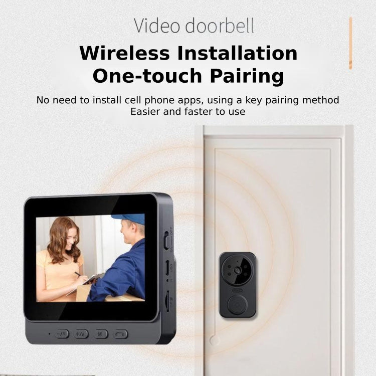 Campanello citofono visivo wireless 4,3" con visione notturna