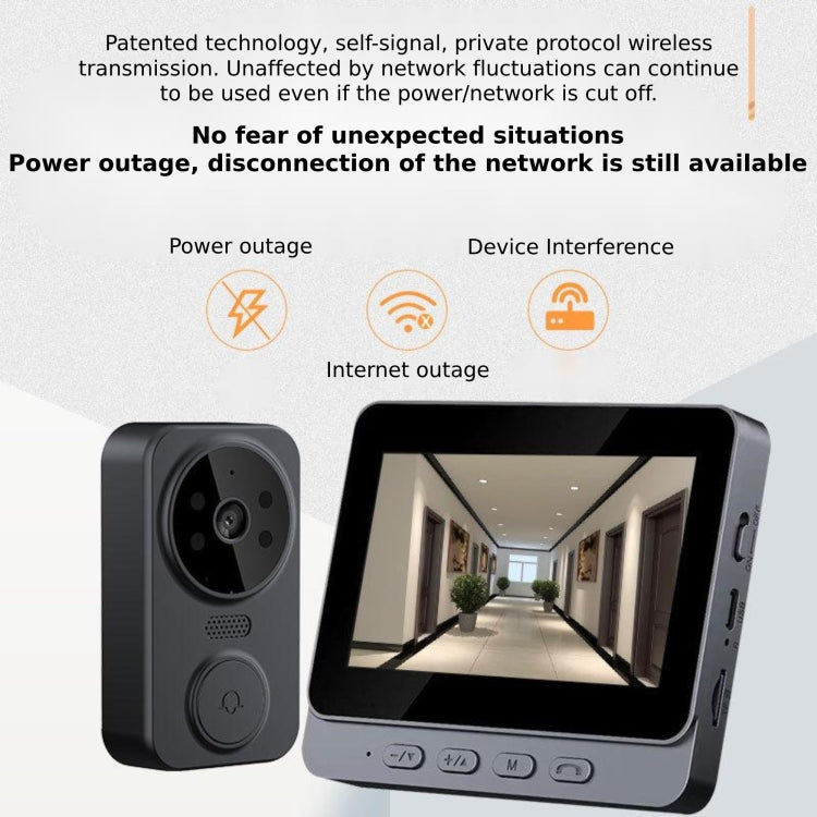 Campanello citofono visivo wireless 4,3" con visione notturna