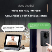 Campanello citofono visivo wireless 2.4G Schermo IPS da 4,3 pollici con visione notturna del monitor della fotocamera, M12