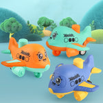 Giocattolo per bambini Pressa Cartoon Inertia Car Baby Giocattolo educativo per auto Regalo, Aircraft Purple, Aircraft Yellow, Aircraft Orange, Ship Purple, Ship Yellow, Ship Orange