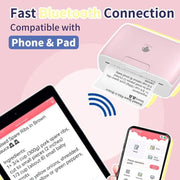Supporto stampante termica Phomemo M04S Stampante senza inchiostro Bluetooth da 4 pollici con larghezza di stampa 300 dpi, White, Geen, Pink