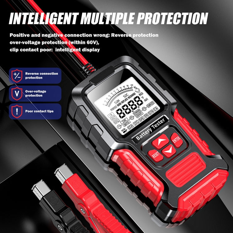 Tester di capacità di tensione della batteria per motociclette FOXSUR, Red