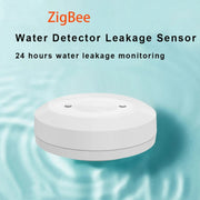Rilevatore di perdite d'acqua Zigbee WiFi Sensore di allarme per acqua Supporto app Tuya / Google Assistant / Aleax / Yandex Alice, Zigbee WiFi