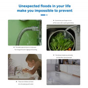 Rilevatore di perdite d'acqua Zigbee WiFi Sensore di allarme per acqua Supporto app Tuya / Google Assistant / Aleax / Yandex Alice, Zigbee WiFi
