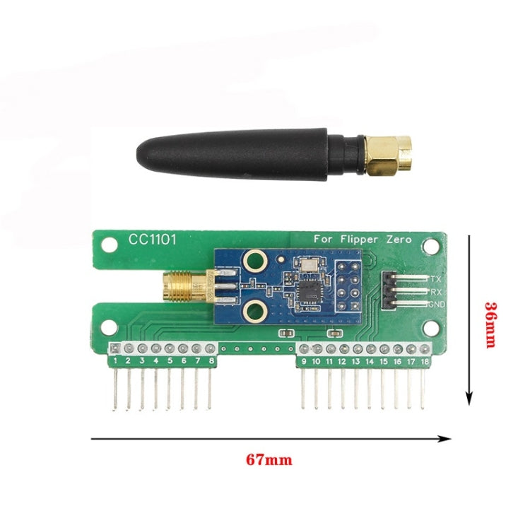 Modulo SubGhz Esterno 433MHz per Flipper Zero