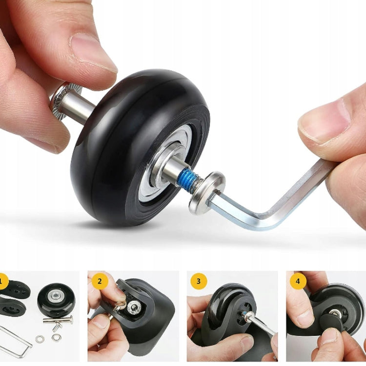 Ruote sostitutive per valigie e bagagli Ruote girevoli a basso rumore, 43mm x 18mm, 50mm x 18mm, 54mm x 18mm, 40 x 18mm