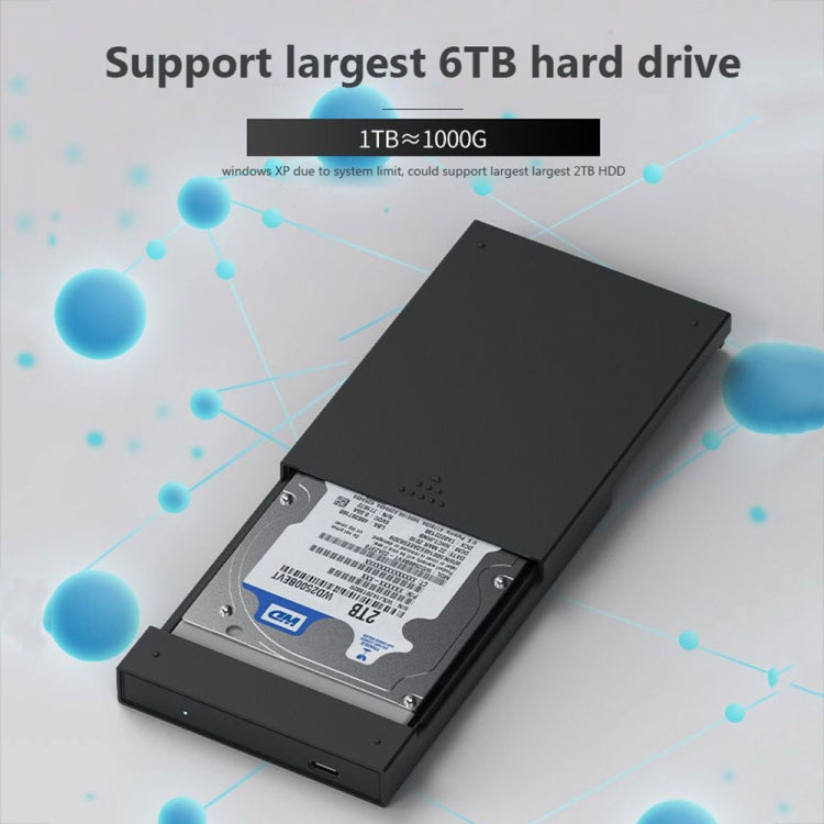 SSD esterno per laptop senza attrezzi Blueendless MR23S SATA da 2,5 pollici per disco rigido mobile, USB3.0, Type-C