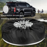 Copertura protettiva per pneumatici impermeabile resistente allo sporco per auto in tessuto Oxford 210D, 65x37cm, 80x47cm, 4pcs 65x37cm, 4pcs 80x47cm