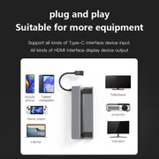 Per Steam Deck/ROG Blueendless DS601 Type-C Console di gioco Base HUB Docking Station, 6-in-1 DS601