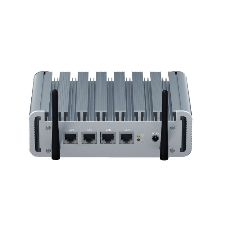 HYSTOU P09B-J4125-4L 8 GB DDR4 + 128 GB SSD Computer industriale Percorso morbido da mini console server HTPC multi-rete 2.5G, With EU Adapter, With US Adapter, With UK Adapter