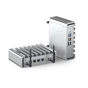 HYSTOU P09B-J4125-4L 8 GB DDR4 + 128 GB SSD Computer industriale Percorso morbido da mini console server HTPC multi-rete 2.5G, With EU Adapter, With US Adapter, With UK Adapter