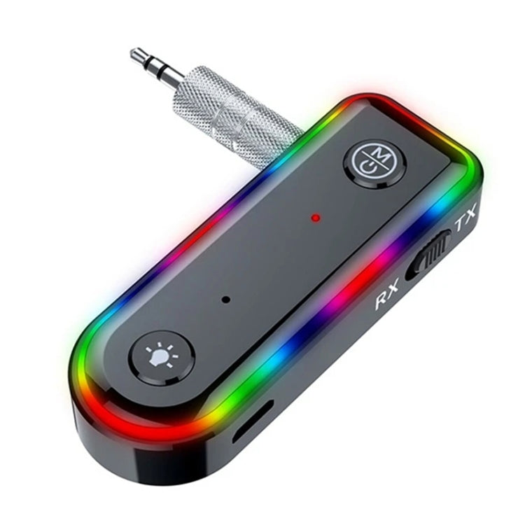 Q3 Adattatore audio per auto con ricevitore audio Bluetooth RGB 2 in 1 RGB, Q3
